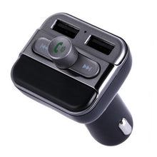 Load image into Gallery viewer, BT20 Bluetooth Car MP3 WMA Audio Transmitter Hands-free Call 5V 3.4A Dual USB Charger Support TF Card Music Play