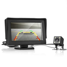 Load image into Gallery viewer, Car 4.3 inch Screen Display Rear View Monitor Night Vision Reversing Camera with 4 LED Lights
